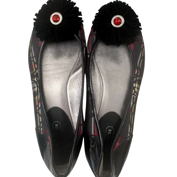 COACH Womens Robbin Plaid Logo Flats Size 8 - Picture 5 of 9